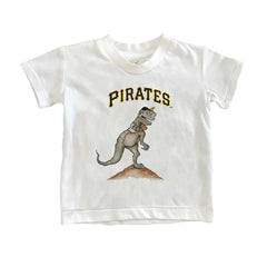 Pittsburgh Pirates Tiny Turnip Youth TT Rex T-Shirt - White