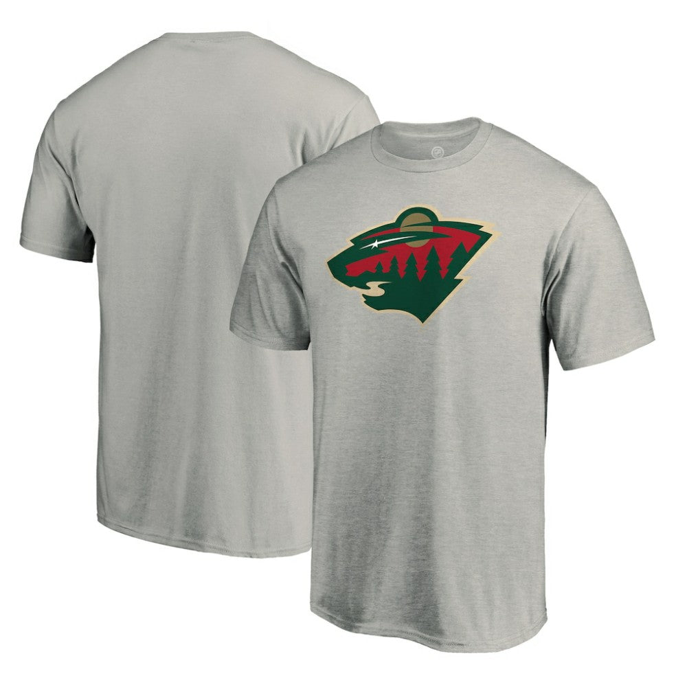 Minnesota Wild Primary Logo T-Shirt Heather Gray