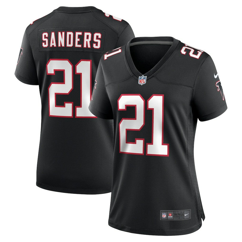 Deion Sanders Atlanta Falcons Women's Alternate Retired Player Game Jersey - Black | Nike for sale