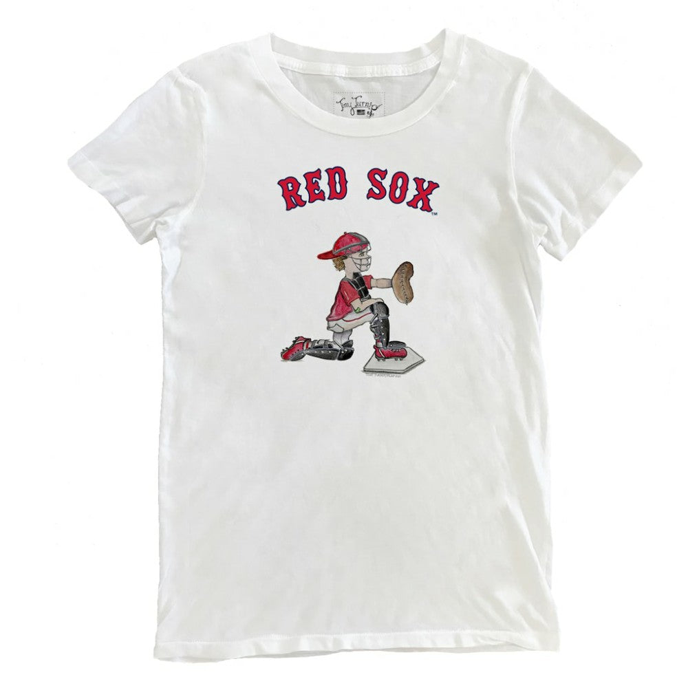 Boston Red Sox Tiny Turnip Women's Caleb the Catcher T-Shirt - White