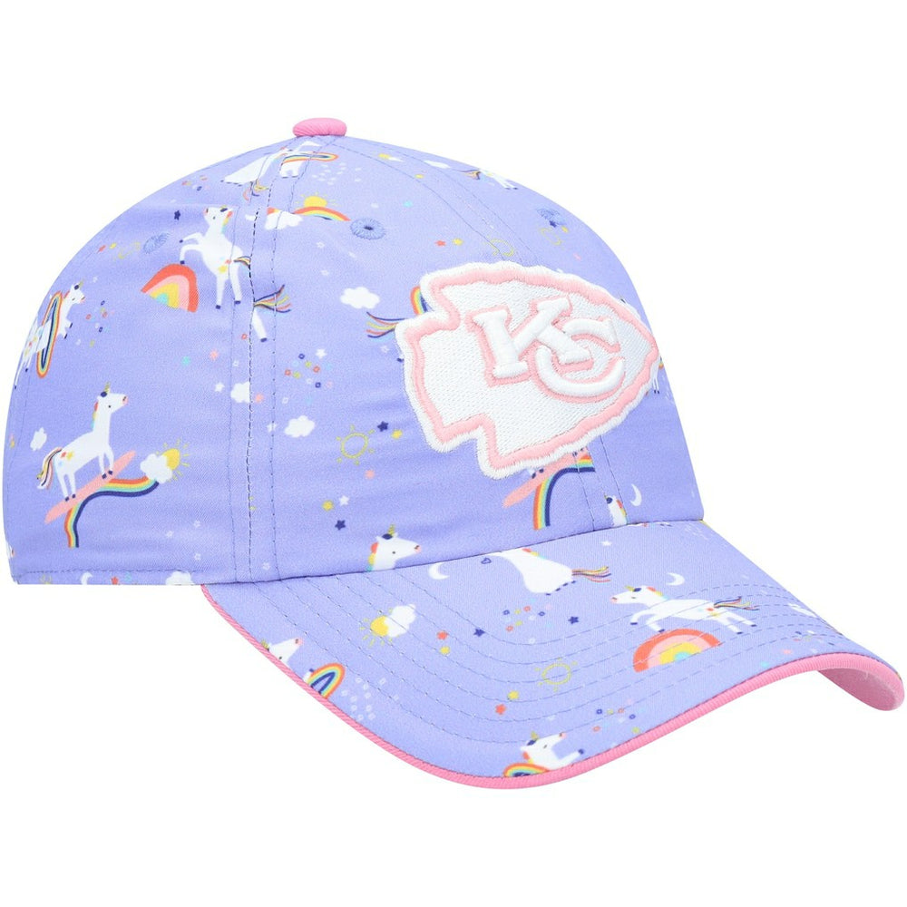 Kansas City Chiefs '47 Girls Preschool Unicorn Clean Up Adjustable Hat - Purple for sale