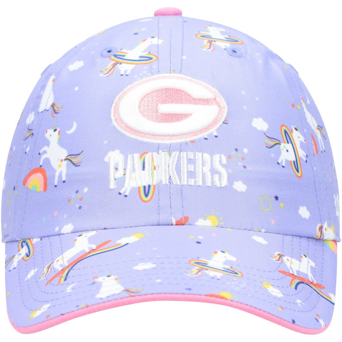 Green Bay Packers '47 Girls Preschool Unicorn Clean Up Adjustable Hat - Purple online