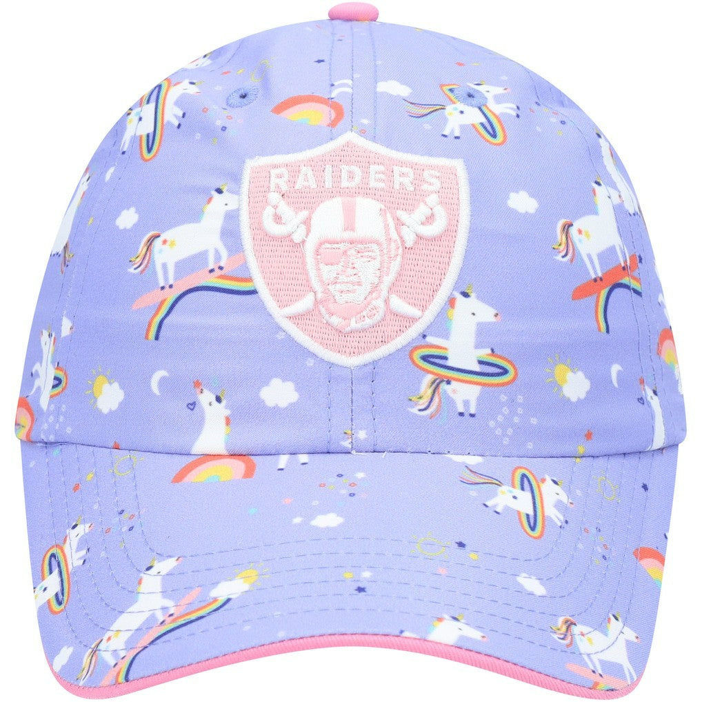 Las Vegas Raiders '47 Girls Preschool Unicorn Clean Up Adjustable Hat - Purple online