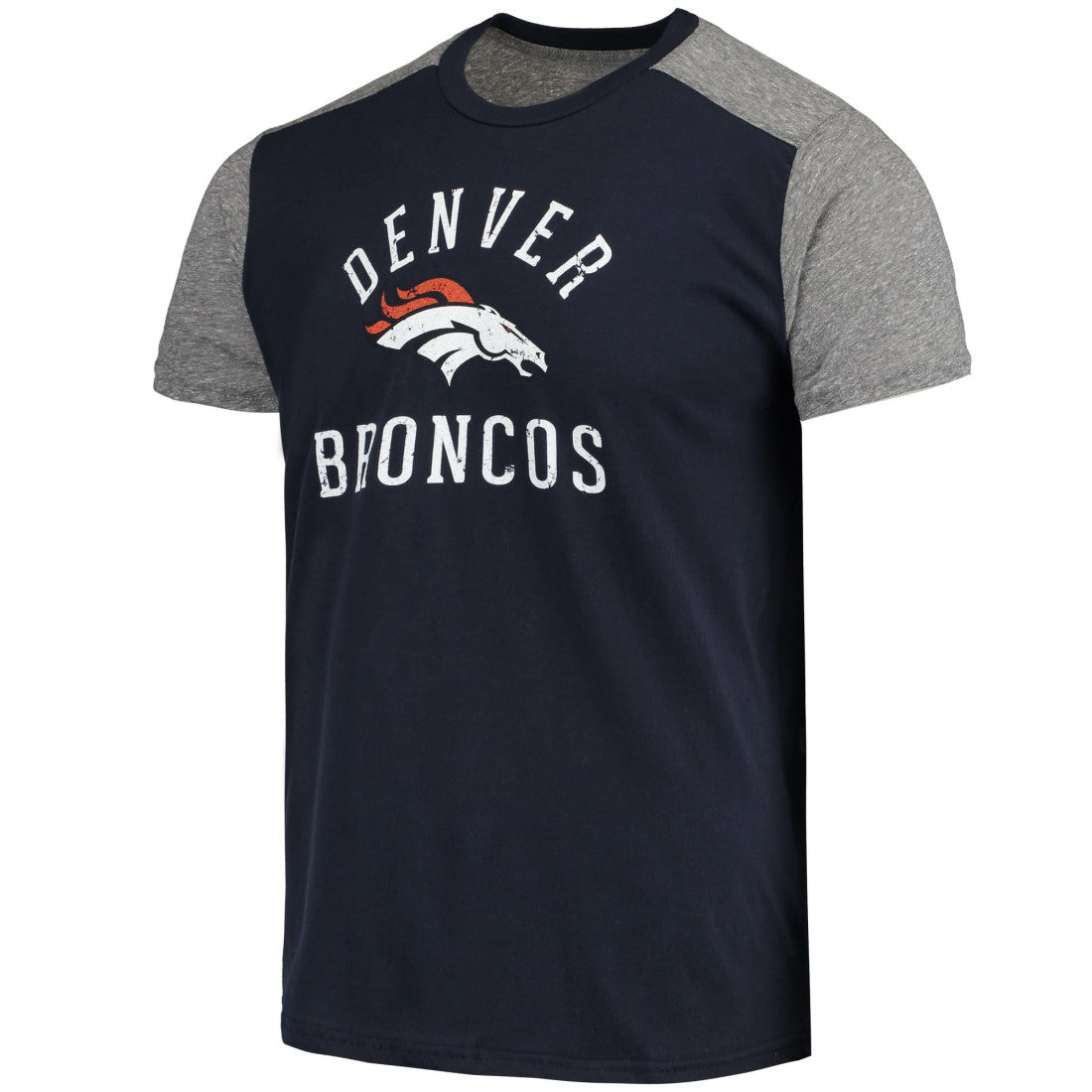 Denver Broncos Majestic Threads Field Goal Slub T-Shirt - Navy/Gray discount