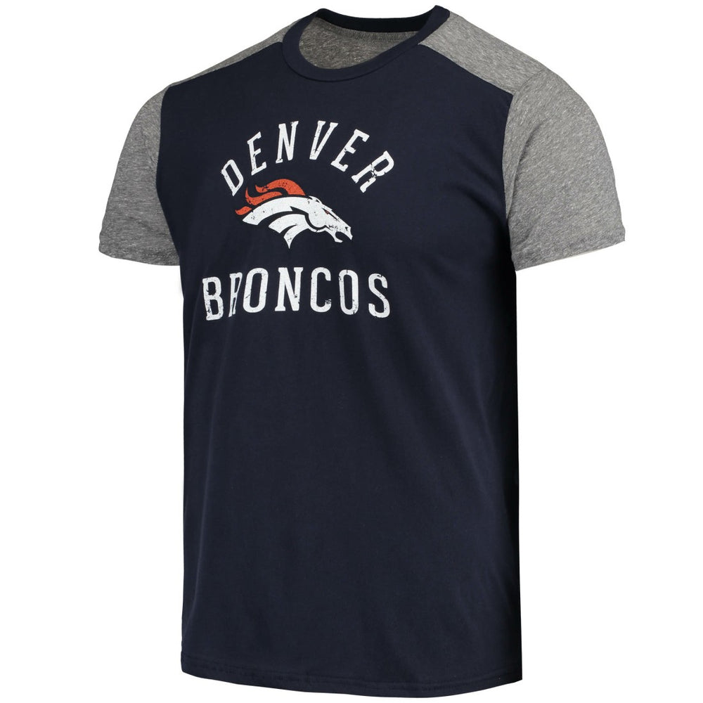 Denver Broncos Majestic Threads Field Goal Slub T-Shirt - Navy/Gray discount