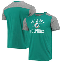 Miami Dolphins Majestic Threads Field Goal Slub T-Shirt - Aqua/Gray outlet