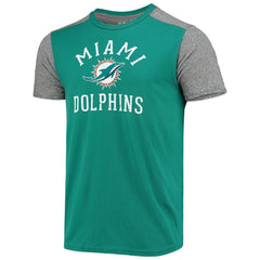 Miami Dolphins Majestic Threads Field Goal Slub T-Shirt - Aqua/Gray outlet
