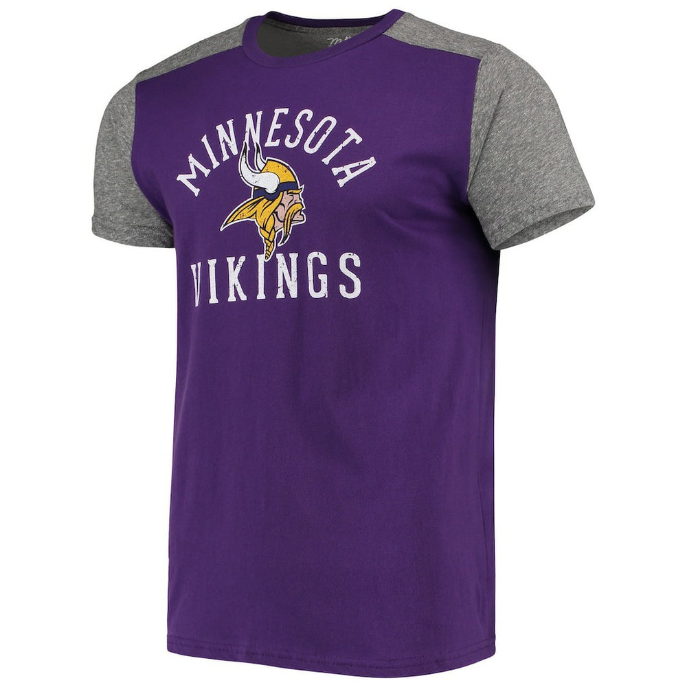 Minnesota Vikings Majestic Threads Field Goal Slub T-Shirt - Purple/Gray cheap