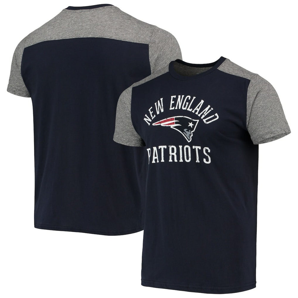 New England Patriots Majestic Threads Field Goal Slub T-Shirt - Navy/Gray online