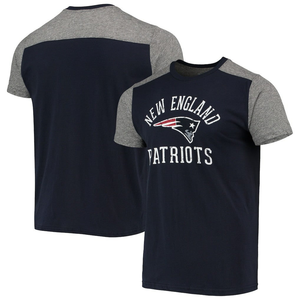 New England Patriots Majestic Threads Field Goal Slub T-Shirt - Navy/Gray online