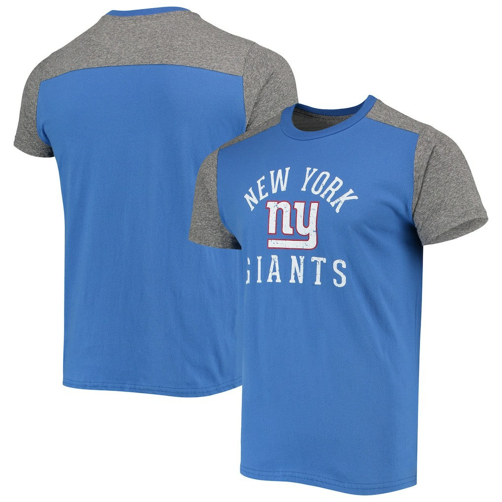 New York Giants Majestic Threads Field Goal Slub T-Shirt - Royal/Gray on sale