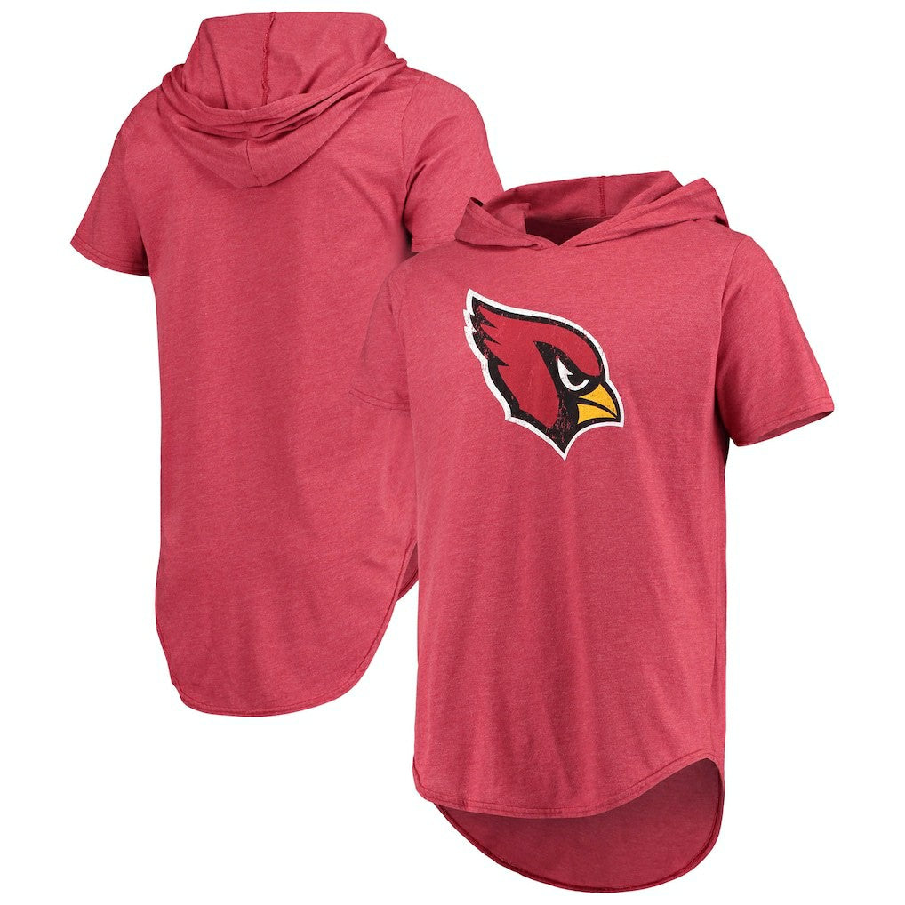 Arizona Cardinals Majestic Threads Primary Logo Tri-Blend Hoodie T-Shirt - Cardinal online