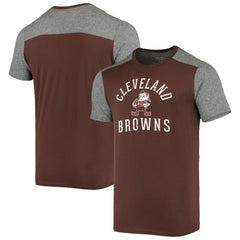 Cleveland Browns Majestic Threads Brownie The Elf Gridiron Classics Field Goal Slub T-Shirt - Brown/Heathered Gray cheap