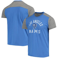 Los Angeles Rams Majestic Threads Gridiron Classics Field Goal Slub T-Shirt - Royal/Heathered Gray outlet