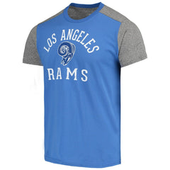 Los Angeles Rams Majestic Threads Gridiron Classics Field Goal Slub T-Shirt - Royal/Heathered Gray outlet