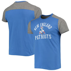 New England Patriots Majestic Threads Gridiron Classics Field Goal Slub T-Shirt - Royal/Heathered Gray outlet