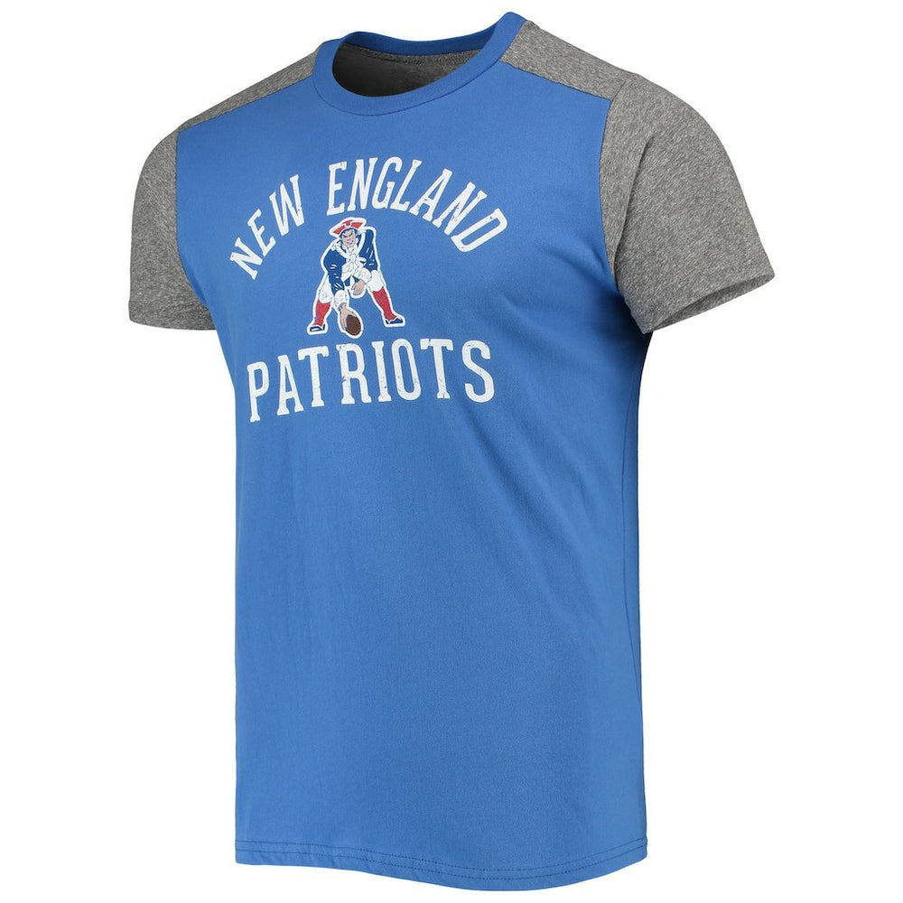 New England Patriots Majestic Threads Gridiron Classics Field Goal Slub T-Shirt - Royal/Heathered Gray outlet