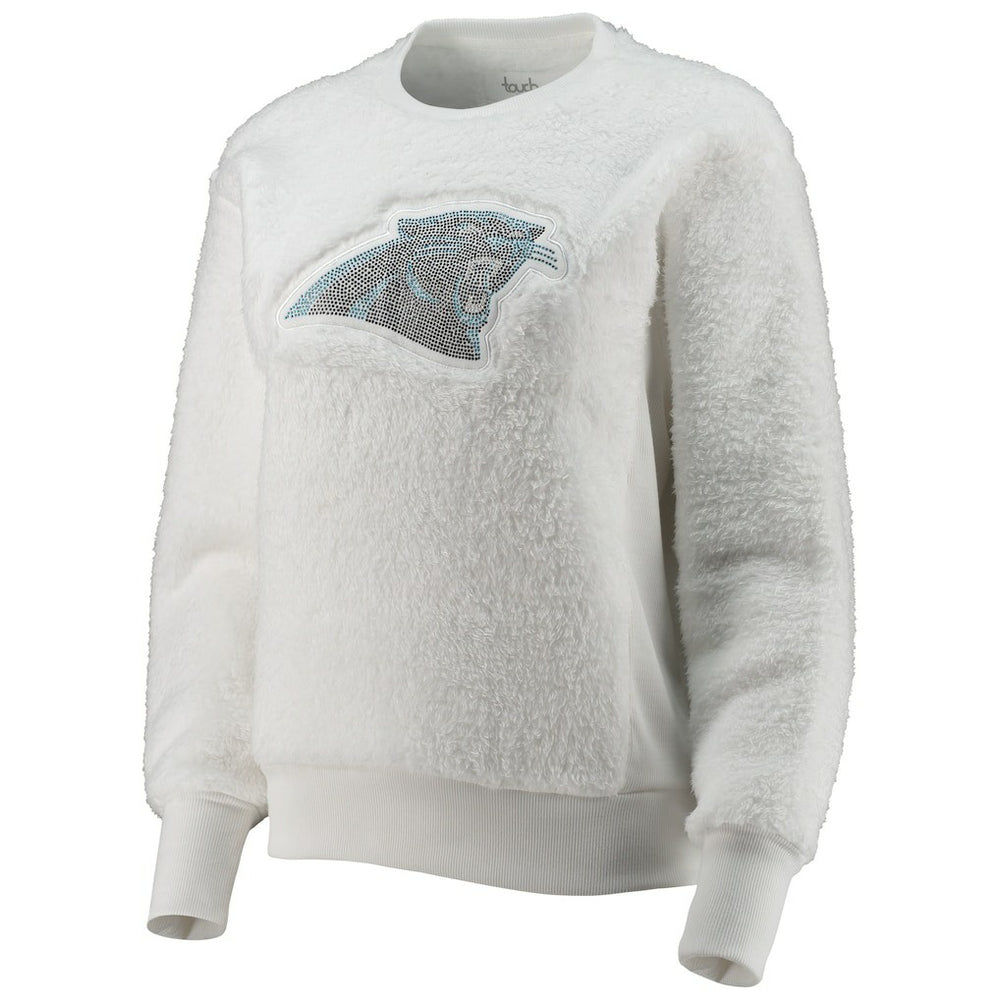 Carolina Panthers Touch Women's Milestone Tracker Pullover Sweatshirt - White discount