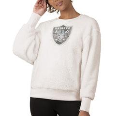 Las Vegas Raiders Touch Women's Milestone Tracker Pullover Sweatshirt - White cheap