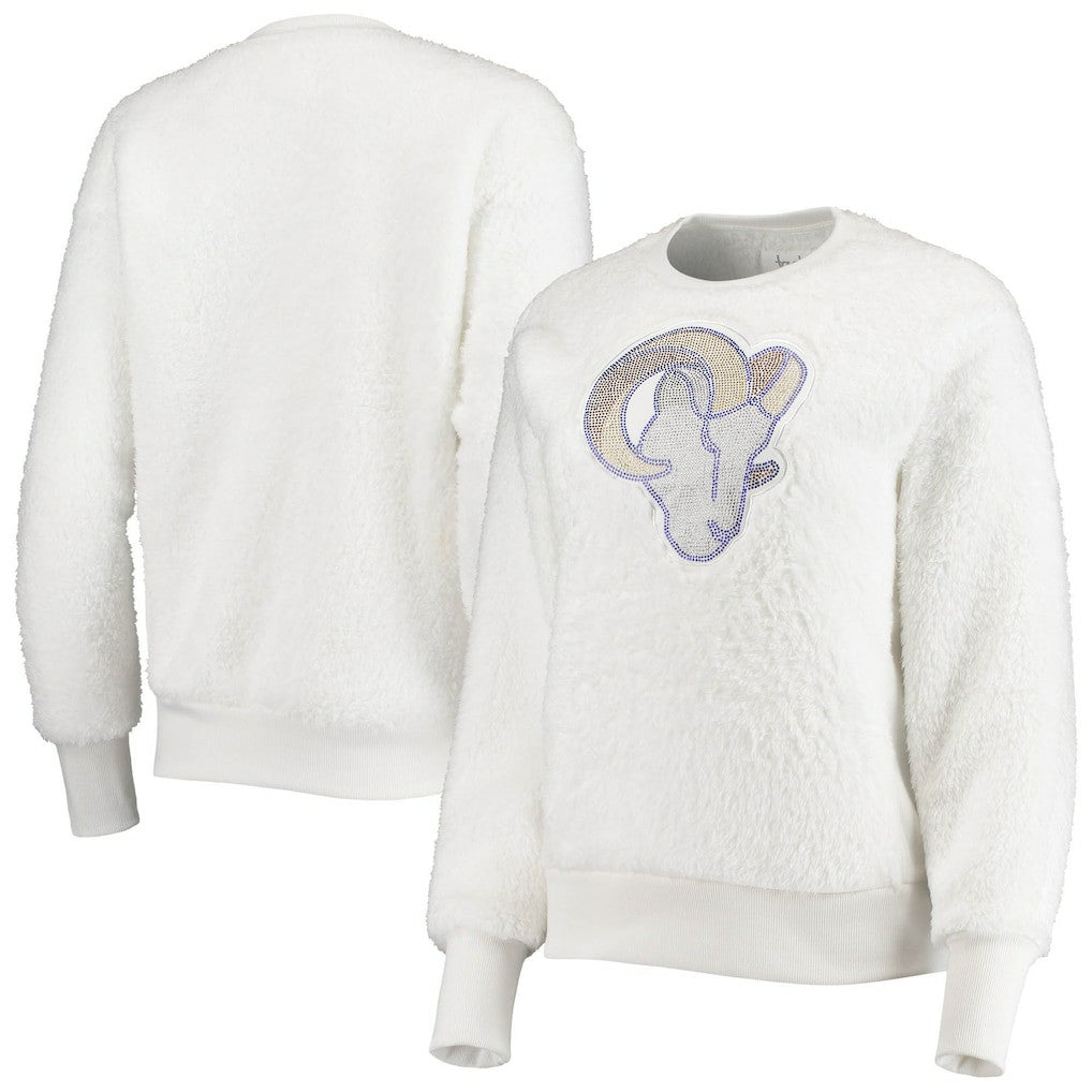 Los Angeles Rams Touch Women's Milestone Tracker Pullover Sweatshirt - White on sale