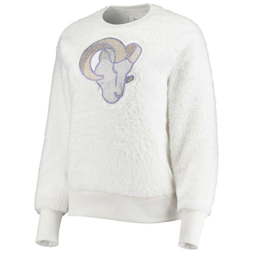 Los Angeles Rams Touch Women's Milestone Tracker Pullover Sweatshirt - White on sale