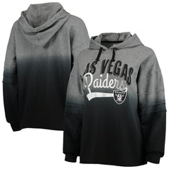 Las Vegas Raiders Touch Women's Superstar Dip-Dye Pullover Hoodie - Heathered Gray/Black online