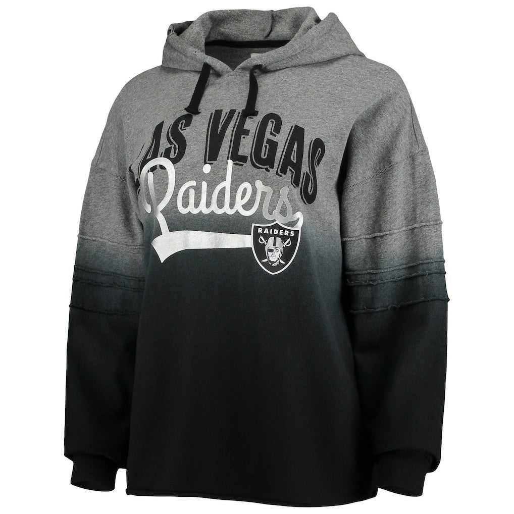 Las Vegas Raiders Touch Women's Superstar Dip-Dye Pullover Hoodie - Heathered Gray/Black online