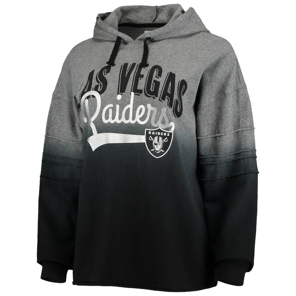 Las Vegas Raiders Touch Women's Superstar Dip-Dye Pullover Hoodie - Heathered Gray/Black online