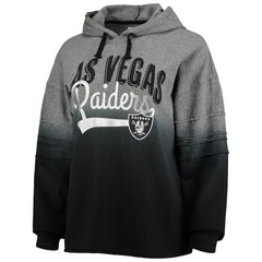 Las Vegas Raiders Touch Women's Superstar Dip-Dye Pullover Hoodie - Heathered Gray/Black online