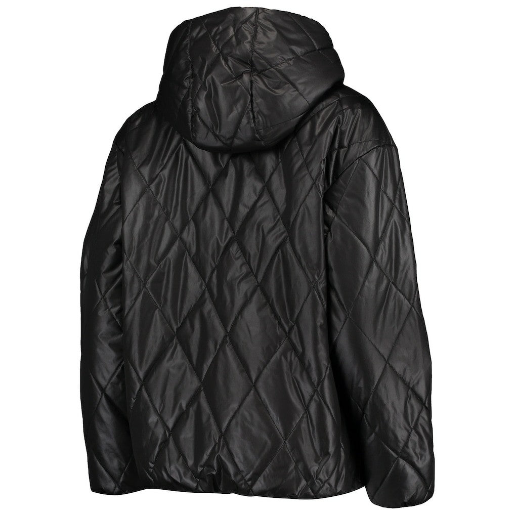 Las Vegas Raiders MSX by Michael Strahan Women's Charlotte Full-Zip Hoodie Puffer Jacket - Black sale