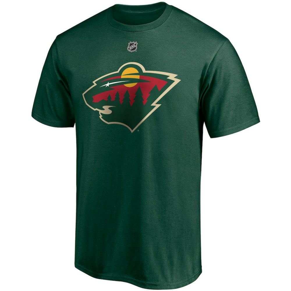Kirill Kaprizov Minnesota Wild Fanatics Authentic Stack Name & Number T-Shirt Green