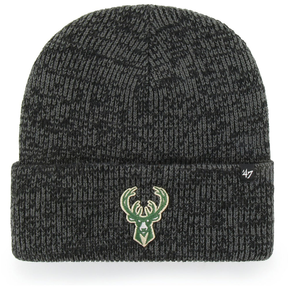 Milwaukee Bucks '47 Brain Freeze Cuffed Knit Hat - Black | 47 brand discount