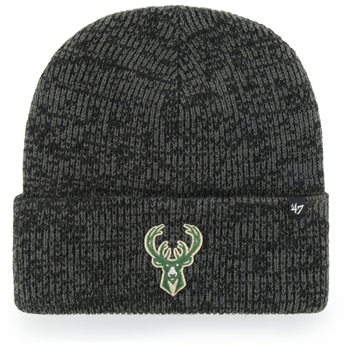 Milwaukee Bucks '47 Brain Freeze Cuffed Knit Hat - Black | 47 brand discount