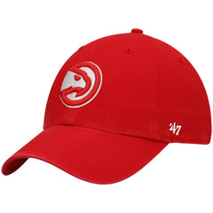 Atlanta Hawks '47 Core Logo Clean Up Adjustable Hat - Red | 47 brand on sale