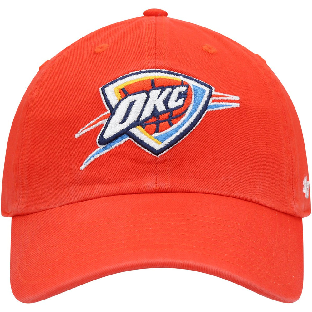 Oklahoma City Thunder '47 Core Logo Clean Up Adjustable Hat - Orange | 47 brand shop