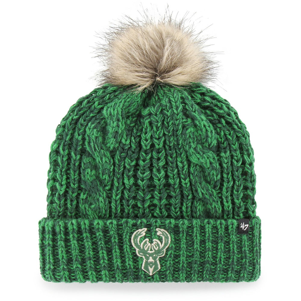 Milwaukee Bucks '47 Women's Meeko Cuffed Knit Hat with Pom - Hunter Green | 47 brand shop