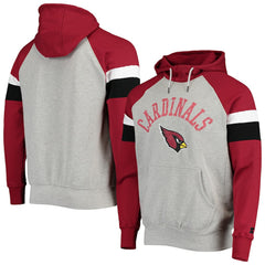 Arizona Cardinals Starter Home Run Raglan Pullover Hoodie - Heathered Gray/Cardinal sale