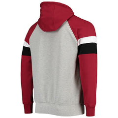 Arizona Cardinals Starter Home Run Raglan Pullover Hoodie - Heathered Gray/Cardinal sale