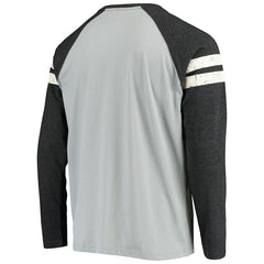 Las Vegas Raiders Starter Throwback League Raglan Long Sleeve Tri-Blend T-Shirt - Silver/Black outlet