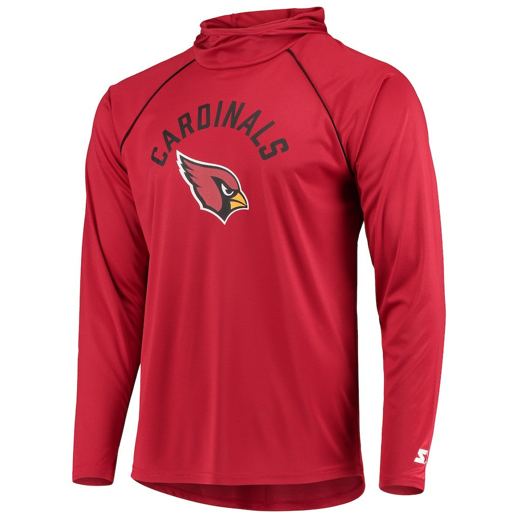Arizona Cardinals Starter Raglan Long Sleeve Hoodie T-Shirt - Cardinal outlet