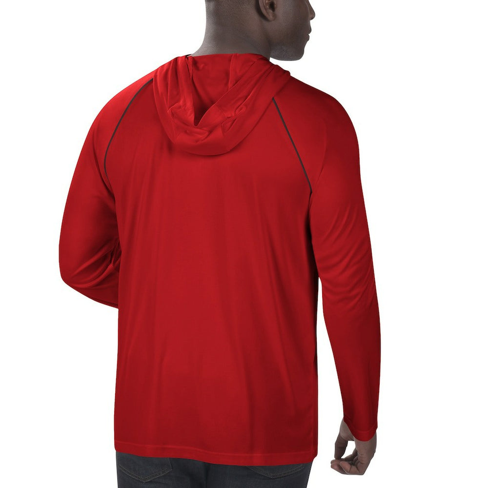 Atlanta Falcons Starter Raglan Long Sleeve Hoodie T-Shirt - Red on sale