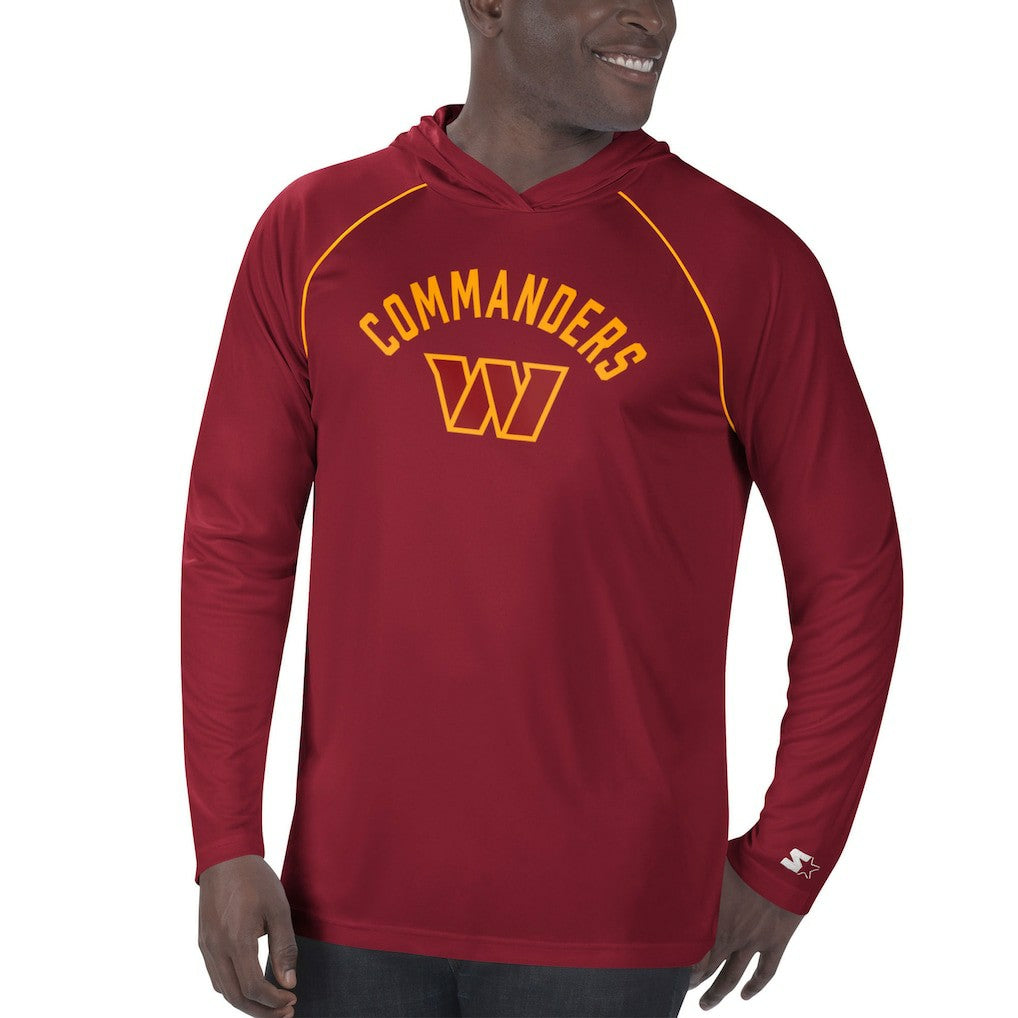 Washington Football Team Starter Raglan Long Sleeve Hoodie T-Shirt - Burgundy on sale