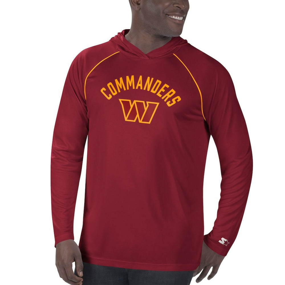 Washington Football Team Starter Raglan Long Sleeve Hoodie T-Shirt - Burgundy on sale