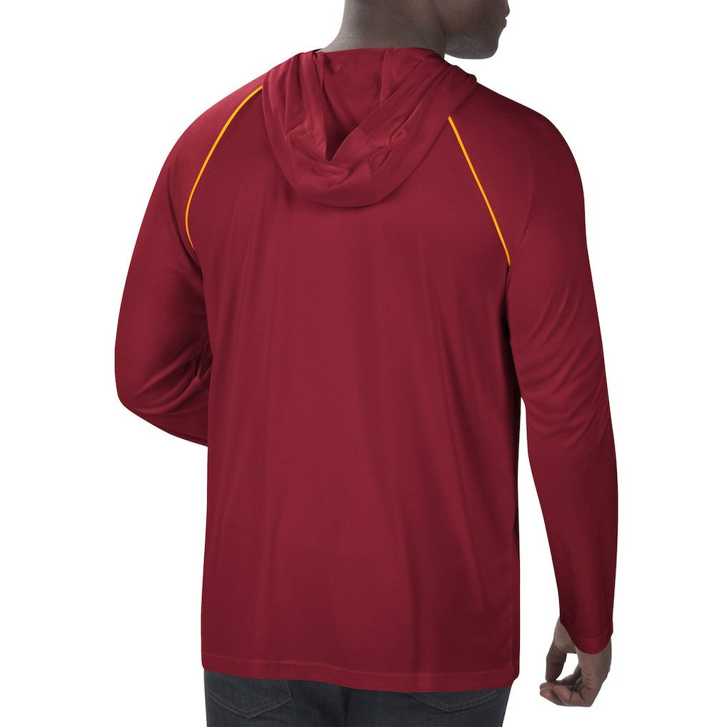 Washington Football Team Starter Raglan Long Sleeve Hoodie T-Shirt - Burgundy on sale
