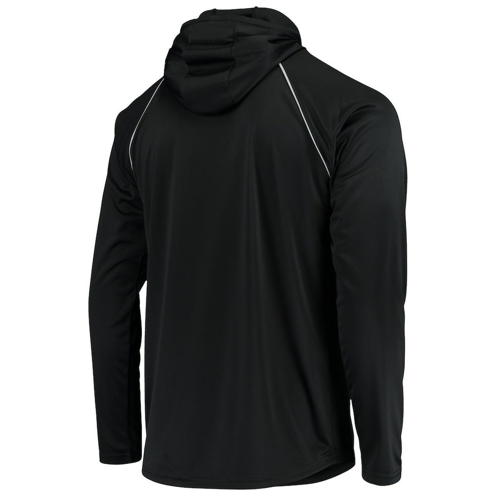 Las Vegas Raiders Starter Throwback Raglan Hoodie Long Sleeve T-Shirt - Black for sale
