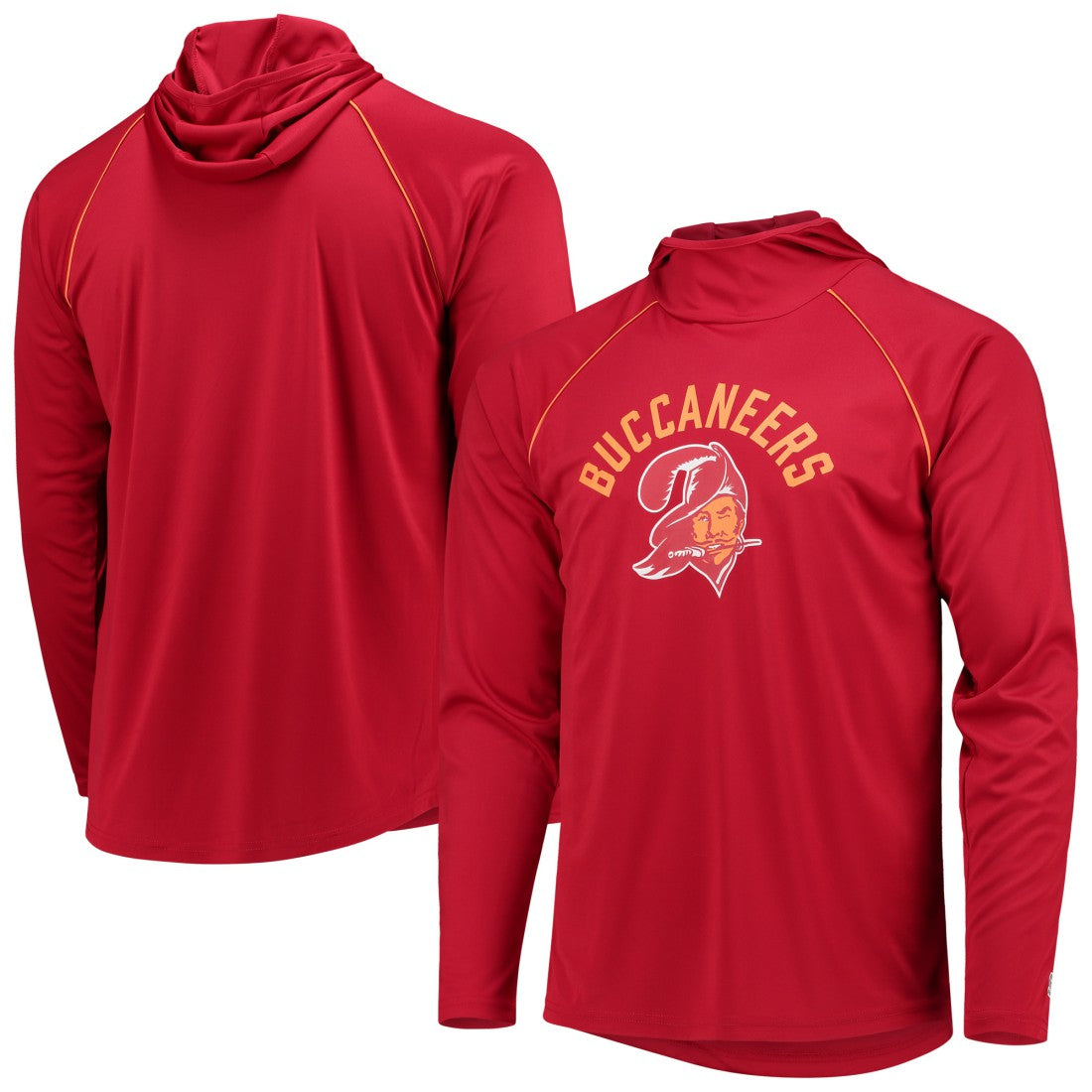 Tampa Bay Buccaneers Starter Throwback Raglan Hoodie Long Sleeve T-Shirt - Red for sale