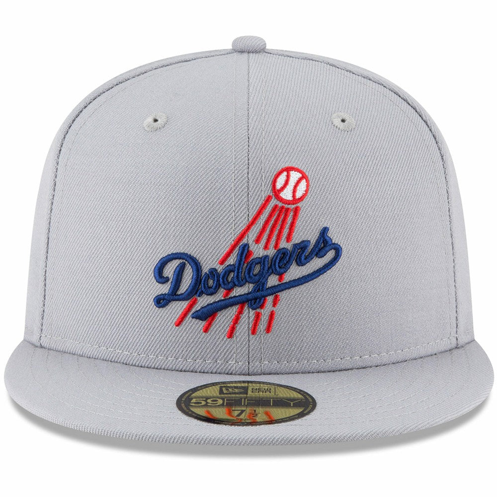 Los Angeles Dodgers Cooperstown Collection Logo 59FIFTY Fitted Hat - Gray | New Era
