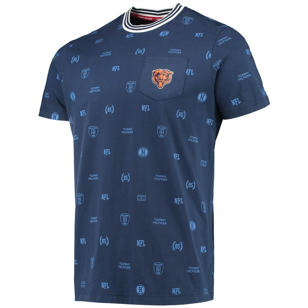 Chicago Bears Tommy Hilfiger Essential Pocket T-Shirt - Navy for sale