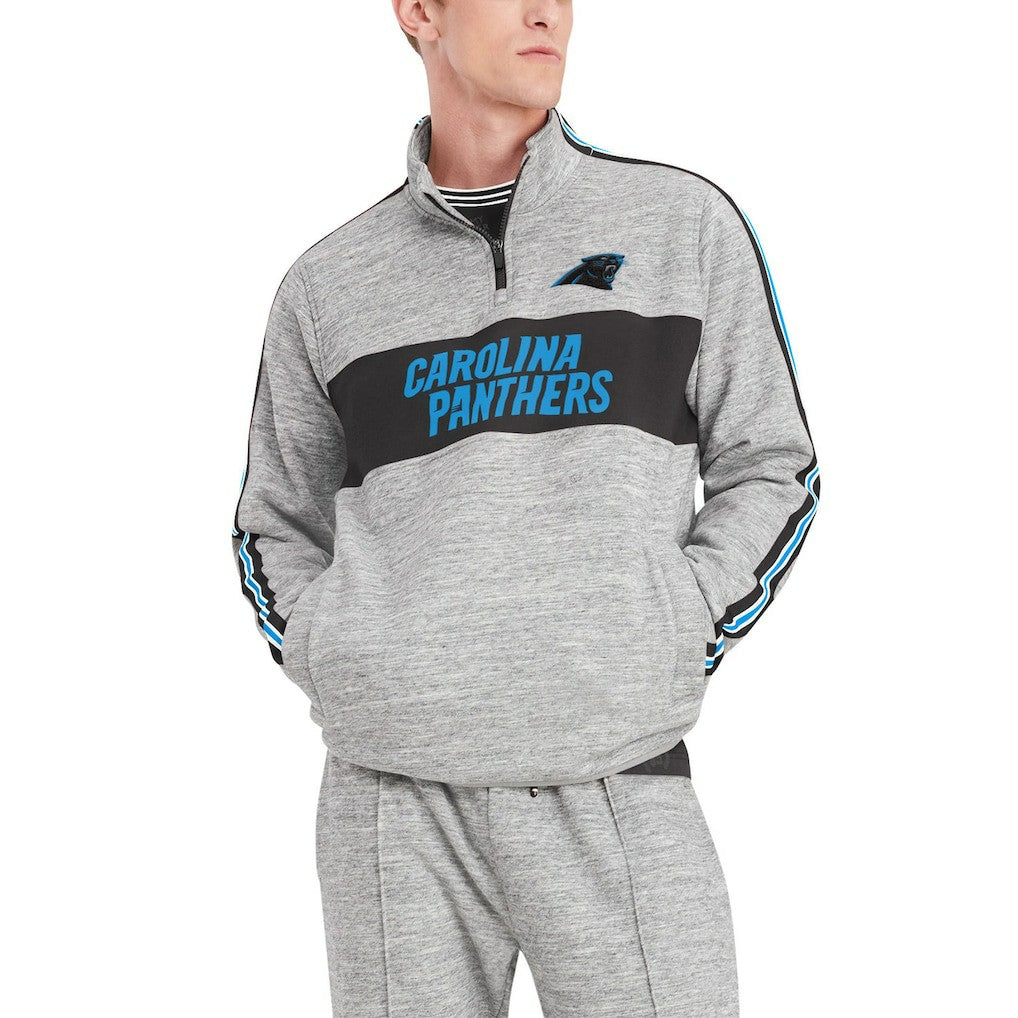 Carolina Panthers Tommy Hilfiger Mario Quarter-Zip Jacket - Heathered Gray cheap