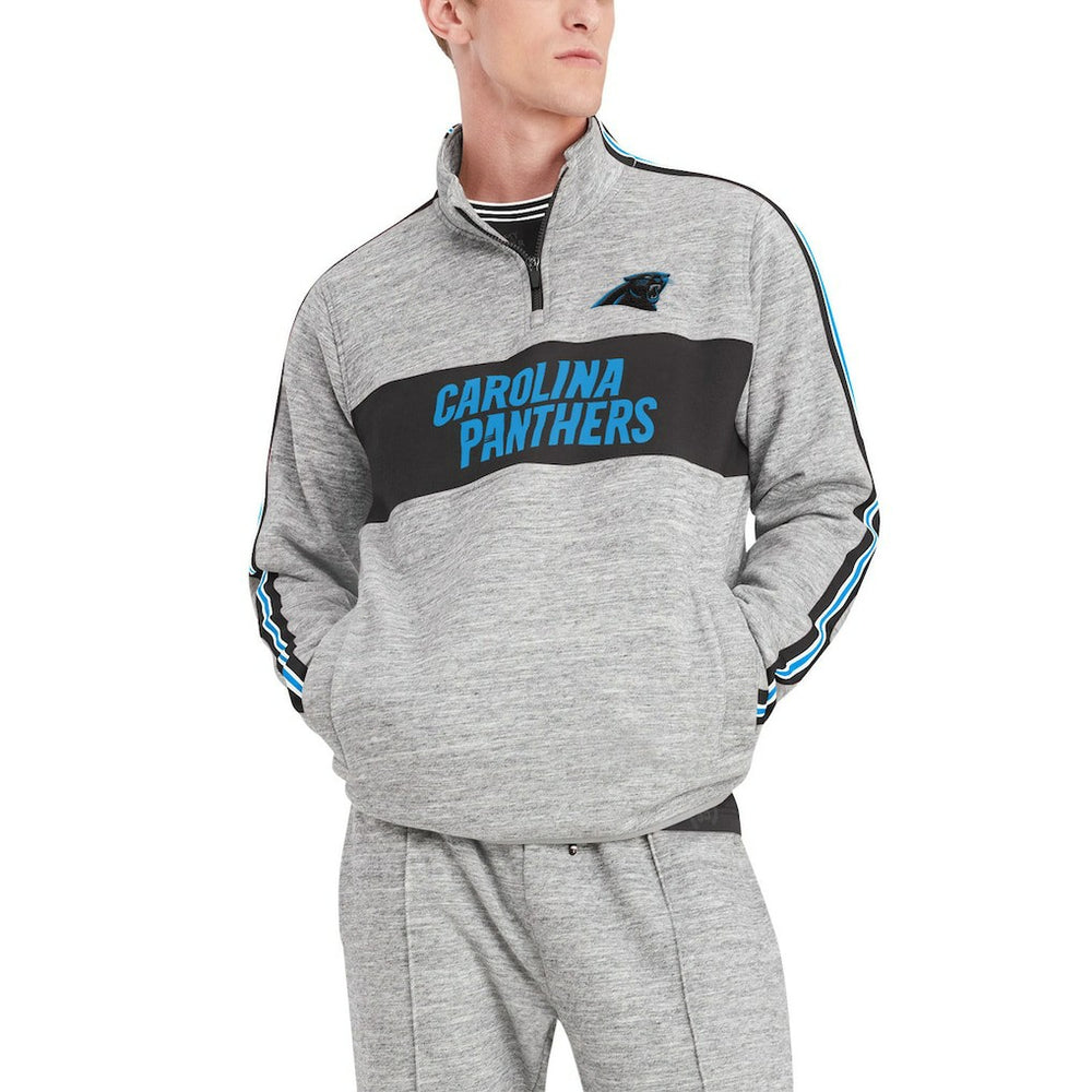 Carolina Panthers Tommy Hilfiger Mario Quarter-Zip Jacket - Heathered Gray cheap